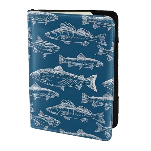 SDEGTHO Reisepasshülle, Motiv: Ozeanfische, Geldbörse, Rindsleder, Kartenetui, Reisezubehör, für Damen und Herren, Schwarz , Einheitsgröße SDEGTHO Reisepasshülle, Motiv: Ozeanfische, Geldbörse, Rindsleder, Kartenetui, Reisezubehör, für Damen und Herren, Schwarz , Einheitsgröße von SDEGTHO