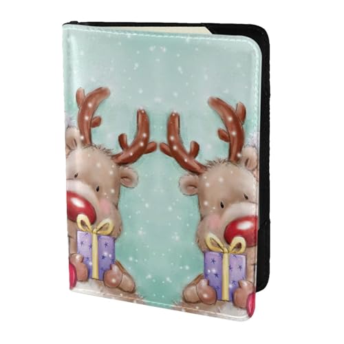 SDEGTHO Reisepasshülle mit Aufschrift "Merry Christmas" für Reisen, ein Muss für Reisen, Reisezubehör für Damen und Herren, Schwarz , Einheitsgröße von SDEGTHO