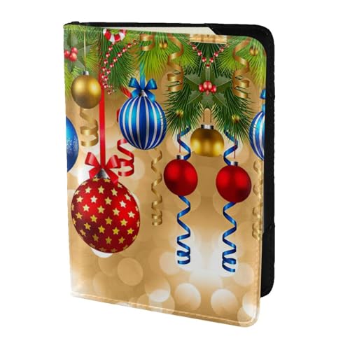 SDEGTHO Reisepasshülle mit Aufschrift "Merry Christmas" für Reisen, ein Muss für Reisen, Reisezubehör für Damen und Herren, Schwarz , Einheitsgröße von SDEGTHO