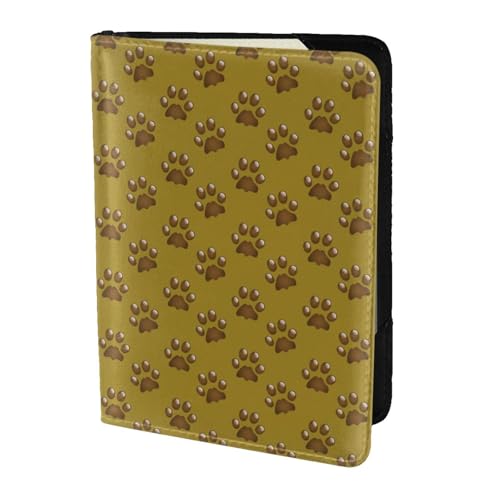 SDEGTHO Reisepasshülle mit Pfotenabdruck-Aufdruck, Brieftasche, Rindsleder, Kartenetui, Reisezubehör, für Damen und Herren, Schwarz , Einheitsgröße SDEGTHO Reisepasshülle mit Pfotenabdruck-Aufdruck, Brieftasche, Rindsleder, Kartenetui, Reisezubehör, für Damen und Herren, Schwarz , Einheitsgröße von SDEGTHO
