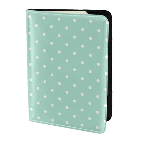 SDEGTHO Reisepasshülle mit grünem Punktemuster, Brieftasche, Rindsleder, Kartenetui, Reisezubehör, für Damen und Herren, Schwarz , Einheitsgröße SDEGTHO Reisepasshülle mit grünem Punktemuster, Brieftasche, Rindsleder, Kartenetui, Reisezubehör, für Damen und Herren, Schwarz , Einheitsgröße von SDEGTHO