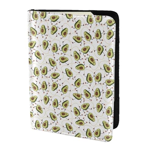 SDEGTHO Reisepasshülle mit lustigem Cartoon-Avocado-Druck, Brieftasche, Rindsleder, Kartenetui, Reisezubehör, für Damen und Herren, Schwarz , Einheitsgröße SDEGTHO Reisepasshülle mit lustigem Cartoon-Avocado-Druck, Brieftasche, Rindsleder, Kartenetui, Reisezubehör, für Damen und Herren, Schwarz , Einheitsgröße von SDEGTHO
