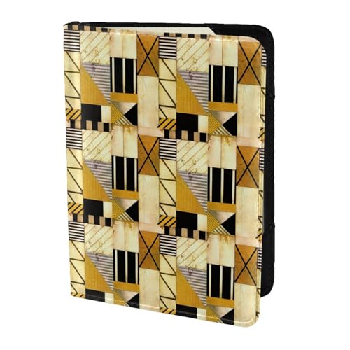 SDEGTHO Reisepasshülle mit rustikalem Holzdruck, Brieftasche, Rindsleder, Kartenetui, Reisezubehör, für Damen und Herren, Schwarz , Einheitsgröße SDEGTHO Reisepasshülle mit rustikalem Holzdruck, Brieftasche, Rindsleder, Kartenetui, Reisezubehör, für Damen und Herren, Schwarz , Einheitsgröße von SDEGTHO