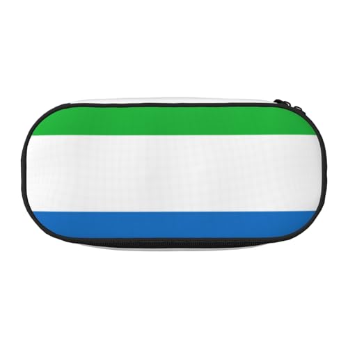 SDEGTHO Sierra Leone Federmäppchen mit großer Kapazität, Mehrzweck-Federtasche, tragbares Federmäppchen, Stifteetui für Büro, Schwarz , Einheitsgröße, Taschen-Organizer von SDEGTHO