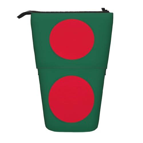SDEGTHO Stehendes Federmäppchen, Motiv: Flagge von Bangladesch, niedliches Stehstiftetui, Teleskop-Stiftetui, tragbarer Stifthalter, Schwarz , Einheitsgröße, modisch von SDEGTHO