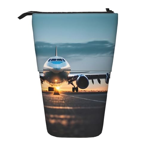 SDEGTHO Stehendes Federmäppchen mit Flugzeug im Abendlicht, niedliches Stehstiftetui, Teleskop-Stiftetui, tragbarer Stifthalter, Schwarz , Einheitsgröße, modisch SDEGTHO Stehendes Federmäppchen mit Flugzeug im Abendlicht, niedliches Stehstiftetui, Teleskop-Stiftetui, tragbarer Stifthalter, Schwarz , Einheitsgröße, modisch von SDEGTHO