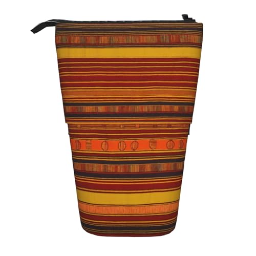 SDEGTHO Stehendes Federmäppchen mit Indianer-Muster, niedliches Stehstiftetui, Teleskop-Stiftetui, tragbarer Stifthalter von SDEGTHO