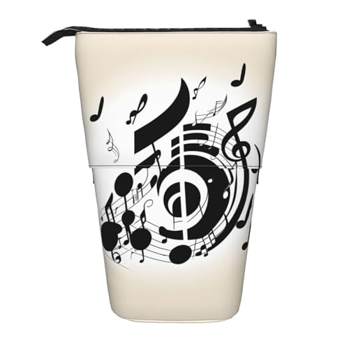 SDEGTHO Stehendes Federmäppchen mit Musiknoten, niedliches Federmäppchen, Teleskop-Stiftetui, tragbarer Stifthalter, Schwarz , Einheitsgröße, modisch SDEGTHO Stehendes Federmäppchen mit Musiknoten, niedliches Federmäppchen, Teleskop-Stiftetui, tragbarer Stifthalter, Schwarz , Einheitsgröße, modisch von SDEGTHO
