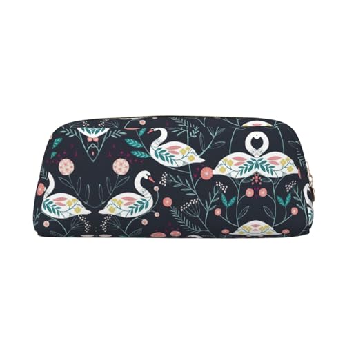 Stifteetui für Schüler mit Blumendruck, Leder, mit Reißverschluss, für Füllfederhalter, gold, Einheitsgröße, Kosmetiktasche von SDEGTHO