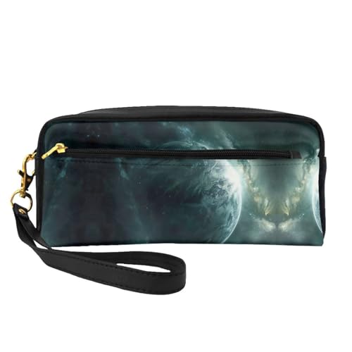 Universe Planet Make-up-Tasche für Damen, Reise-Make-up-Tasche für Geldbörse, tragbare Kulturbeutel, Zubehör-Organizer, Schwarz , Einheitsgröße, Kosmetiktasche von SDEGTHO