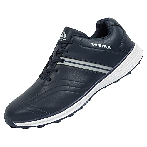Golfschuhe Für Männer Spikeless Casual Turnschuhe Leichter Weit Passender Wasserdichter Schuh in Großen Größen,E,44.5 EU von SDEQA