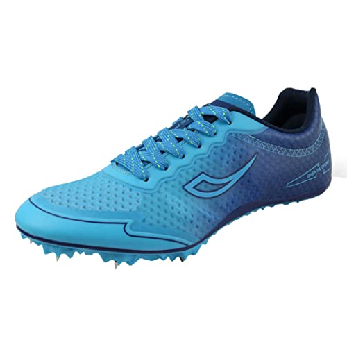 Leichtathletikschuhe Spikes Leichtathletik Laufschuhe Atmungsaktives Rutschfestes Leichtgewicht Für Erwachsene Jugend, Jungen Und Mädchen,Blau,43 EU von SDEQA