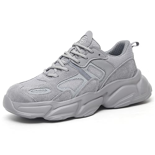SDEQA Arbeitsschuhe Herren Sicherheitsschuhe mit Stahlkappe Leicht Atmungsaktiv Schutzschuhe Sneaker Arbeits Turnschuhe,Grau,42 EU SDEQA Arbeitsschuhe Herren Sicherheitsschuhe mit Stahlkappe Leicht Atmungsaktiv Schutzschuhe Sneaker Arbeits Turnschuhe,Grau,42 EU von SDEQA