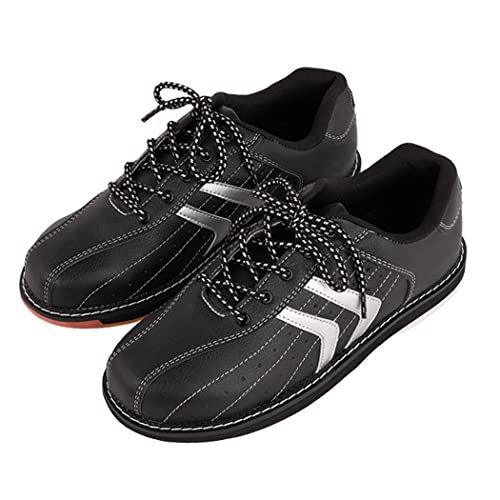 SDEQA Bowlingschuhe Herren Damen Leichter Trainer Bowlingschuhe rutschfest Und Bequem,Schwarz,43 EU von SDEQA