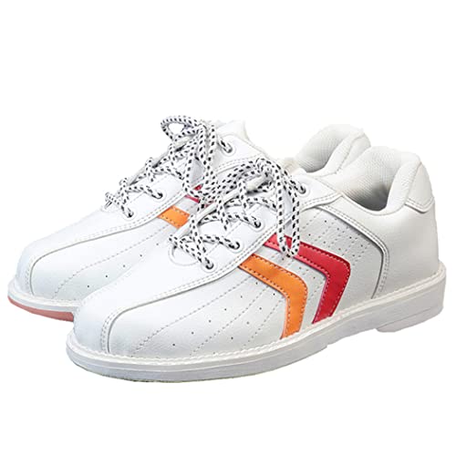 SDEQA Bowlingschuhe Herren Damen Leichter Trainer Bowlingschuhe rutschfest Und Bequem,Weiß,40 EU von SDEQA