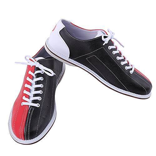 SDEQA Damen Herren Bowlingschuhe Leder Bowlingschuhe Unisex rutschfest Atmungsaktiv,Rot,37 EU von SDEQA