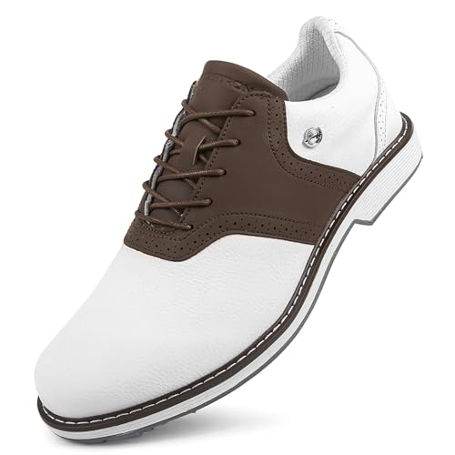 SDEQA Golf Schuhe Herren wasserdichte Spikeless Golf Sneakers Komfortable atmungsaktive Golfer,C,48 EU von SDEQA