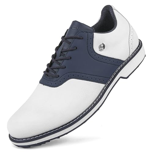 SDEQA Golf Schuhe Herren wasserdichte Spikeless Golf Sneakers Komfortable atmungsaktive Golfer,E,47 EU von SDEQA
