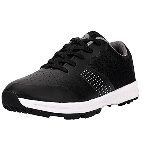 SDEQA Golfschuhe Für Herren wasserdichte Golfschuhe Ohne Spikes Mit Breiter Passform rutschfest Und Bequem,D,39 EU von SDEQA