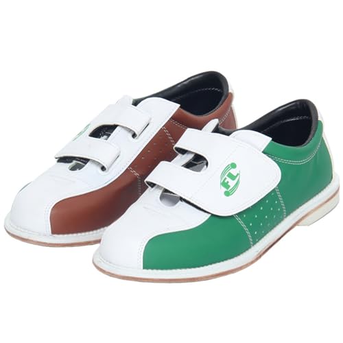 SDEQA Herren Leder Bowls Sportschuhe Bowling Turnschuhe rutschfest und bequem für Anfänger,A,34 EU von SDEQA