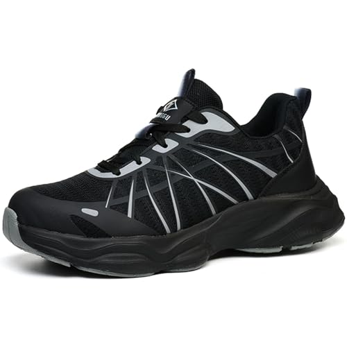 SDEQA Sicherheitsschuhe Arbeitsschuhe Herren Stahlkappenschuhe Leicht Trends Anti-Smash Und Anti-Punktur Schutzschuhe rutschfest Atmungsaktiv,Schwarz,43 EU SDEQA Sicherheitsschuhe Arbeitsschuhe Herren Stahlkappenschuhe Leicht Trends Anti-Smash Und Anti-Punktur Schutzschuhe rutschfest Atmungsaktiv,Schwarz,43 EU von SDEQA
