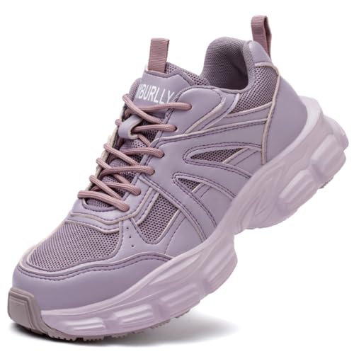 SDEQA Sicherheitsschuhe Damen Leichte, Stahlkappe Arbeitsturnschuhe Bequem Anti-Smash und Anti-Punktur Versicherung Schuhe,A,35 EU von SDEQA