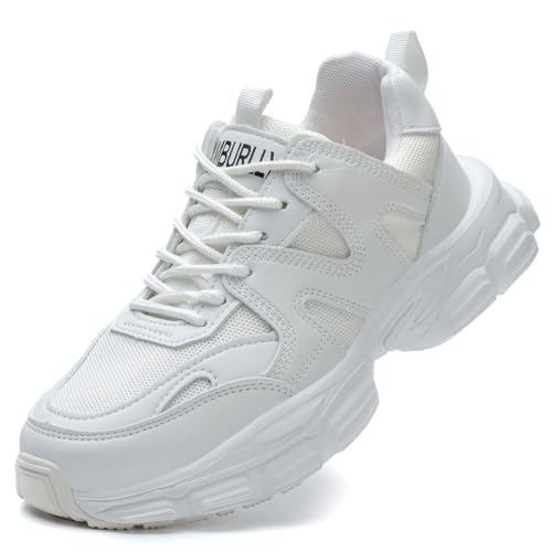 SDEQA Sicherheitsschuhe Damen Leichte, Stahlkappe Arbeitsturnschuhe Bequem Anti-Smash und Anti-Punktur Versicherung Schuhe,D,36 EU von SDEQA