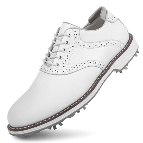 SDEQA wasserdichte Golfschuhe für Herren mit 9 Spikes, Neue rutschfeste Sohle, Outdoor-Golf-Sneaker,A,46 EU SDEQA wasserdichte Golfschuhe für Herren mit 9 Spikes, Neue rutschfeste Sohle, Outdoor-Golf-Sneaker,A,46 EU von SDEQA