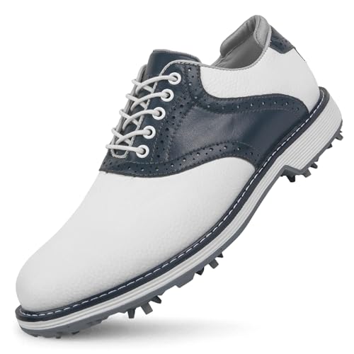 SDEQA wasserdichte Golfschuhe für Herren mit 9 Spikes, Neue rutschfeste Sohle, Outdoor-Golf-Sneaker,B,41 EU SDEQA wasserdichte Golfschuhe für Herren mit 9 Spikes, Neue rutschfeste Sohle, Outdoor-Golf-Sneaker,B,41 EU von SDEQA