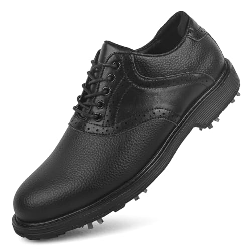 SDEQA wasserdichte Golfschuhe für Herren mit 9 Spikes, Neue rutschfeste Sohle, Outdoor-Golf-Sneaker,D,48 EU SDEQA wasserdichte Golfschuhe für Herren mit 9 Spikes, Neue rutschfeste Sohle, Outdoor-Golf-Sneaker,D,48 EU von SDEQA