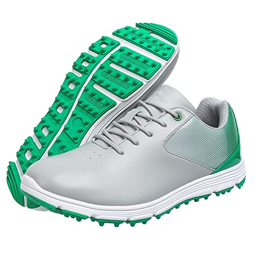 SDEQA wasserdichte Herren-Golfschuhe Spikeless Golf Sportschuhe Lightweights Plus Size,A,48 EU von SDEQA