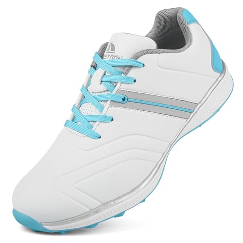 SDEQA wasserdichte Professional Golf Schuhe Frauen Spikeless Sohle Outdoor Anti Slip Leder Golf Schuhe Getragen Große Größe,C,36 EU von SDEQA