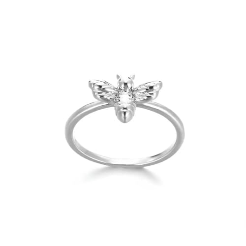 Modischer Bienenring für Damen, goldfarben, Edelstahl, Bienen-Ring, Hochzeit, Verlobung, Weihnachten, Schmuck, Geschenk, resizable, Metall, Zirkonia Modischer Bienenring für Damen, goldfarben, Edelstahl, Bienen-Ring, Hochzeit, Verlobung, Weihnachten, Schmuck, Geschenk, resizable, Metall, Zirkonia von SDEWFFWSA