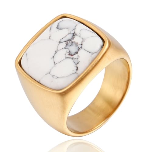 Personalisierter Retro-Ring für Herren, natürlicher Edelstein, Titanstahl, trendiger Titan-Stahlschmuck, 13, Metall, Zirkonia Personalisierter Retro-Ring für Herren, natürlicher Edelstein, Titanstahl, trendiger Titan-Stahlschmuck, 13, Metall, Zirkonia von SDEWFFWSA