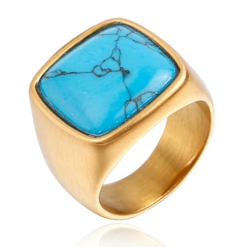 Personalisierter Retro-Ring für Herren, natürlicher Edelstein, Titanstahl, trendiger Titan-Stahlschmuck, 14, Metall, Zirkonia Personalisierter Retro-Ring für Herren, natürlicher Edelstein, Titanstahl, trendiger Titan-Stahlschmuck, 14, Metall, Zirkonia von SDEWFFWSA