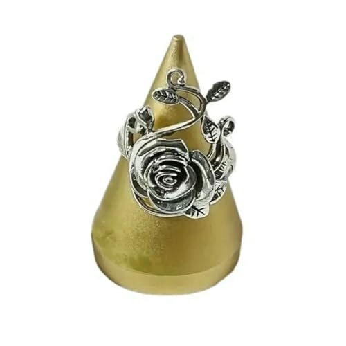 SDEWFFWSA Modische Trendsetter, japanische und koreanische Ringe, einfache Retro-Rose, übertriebener, stimmungsvoller Ringschmuck, 38 SDEWFFWSA Modische Trendsetter, japanische und koreanische Ringe, einfache Retro-Rose, übertriebener, stimmungsvoller Ringschmuck, 38 von SDEWFFWSA