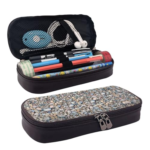 SDFCUMDM Federmäppchen aus Leder mit Kieselstein-Muster, Kosmetik, Make-up-Pinsel, Aufbewahrungstasche für Mädchen, Frauen, Teenager, Schwarz , Einheitsgröße, Kinderrucksack SDFCUMDM Federmäppchen aus Leder mit Kieselstein-Muster, Kosmetik, Make-up-Pinsel, Aufbewahrungstasche für Mädchen, Frauen, Teenager, Schwarz , Einheitsgröße, Kinderrucksack von SDFCUMDM