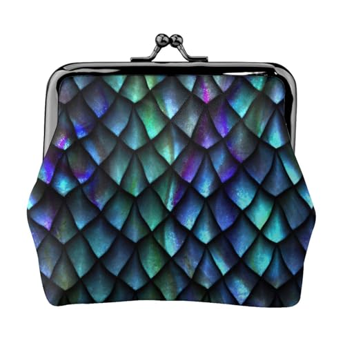 3D Magical Dragon Scales Pattern Print Practicality Coin Purse Cute Mini Coin Pouch for Women (11.5 x 10.5 cm) Exquisite, Schwarz, Einheitsgröße von SDFHU