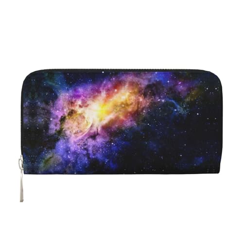 Damen-Geldbörse, Motiv: Galaxie im Universum, trendig, reisefreundlich, 20 x 8 cm, lässig, Clutch, Geschenk für Damen, Schwarz, Einheitsgröße, Kunst von SDFHU