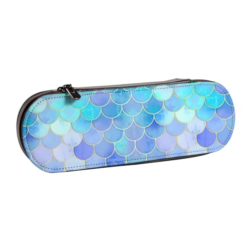 Federmäppchen aus Leder mit Meerjungfrauen-Motiv, vielseitig, für Reisen und den täglichen Gebrauch von SDFHU