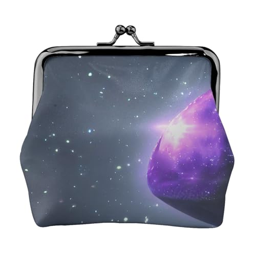 Galaxy Starry Space Purple Starry Print Practicality Coin Purse Cute Mini Coin Pouch for Women (11.5 x 10.5 cm) Exquisite, Schwarz, Einheitsgröße von SDFHU