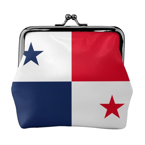Geldbörse mit Flagge von Panama, praktisch, niedlich, Mini-Münzbeutel für Damen, 11,5 x 10,5 cm, exquisit, Schwarz, Einheitsgröße von SDFHU