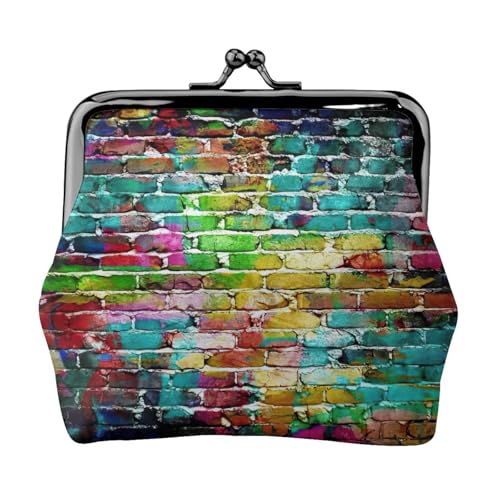 Geldbörse mit buntem Graffiti-Ziegeldruck, praktische Münzgeldbörse, niedlich, Mini-Münztasche für Damen, 11,5 x 10,5 cm, exquisit, Schwarz, Einheitsgröße Geldbörse mit buntem Graffiti-Ziegeldruck, praktische Münzgeldbörse, niedlich, Mini-Münztasche für Damen, 11,5 x 10,5 cm, exquisit, Schwarz, Einheitsgröße von SDFHU