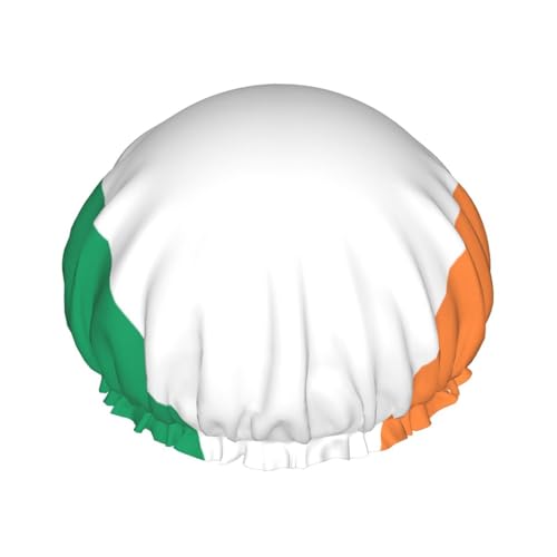 Irische Flagge Print Doppellagig wiederverwendbare Duschhaube leichte und weiche Badekappe für Damen von SDFHU