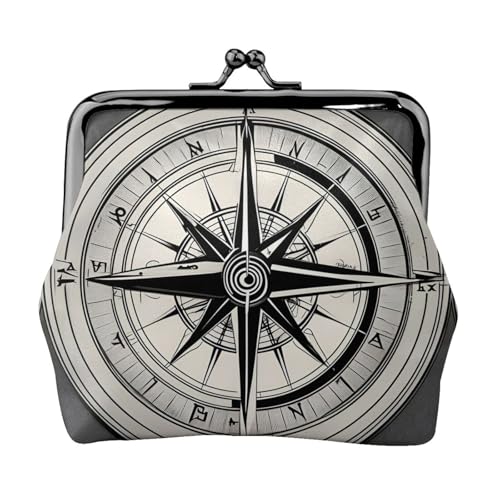 Law of the Compass Navigation 1 Print Practicality Coin Purse Cute Mini Coin Pouch for Women (11.5 x 10.5 cm) Exquisite, Schwarz, Einheitsgröße von SDFHU