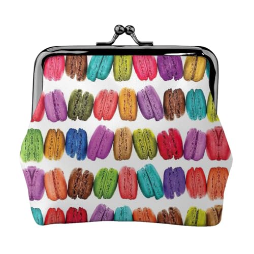 Macaron Biscuit Flavored Pastries Print Practicality Coin Purse Cute Mini Coin Pouch for Women (11.5 x 10.5 cm) Exquisite, Schwarz, Einheitsgröße von SDFHU