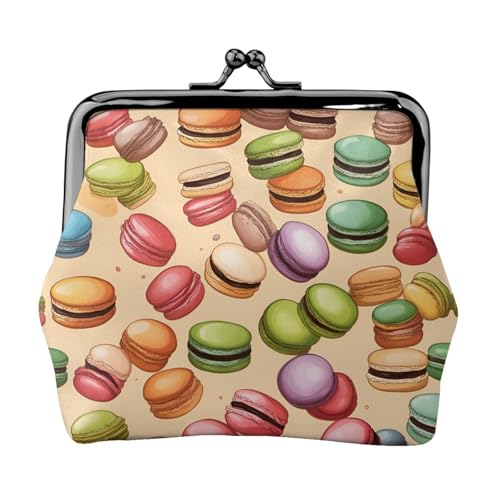 Macaron Biscuit Flavored Print Practicality Coin Purse Cute Mini Coin Pouch for Women (11.5 x 10.5 cm) Exquisite, Schwarz, Einheitsgröße von SDFHU