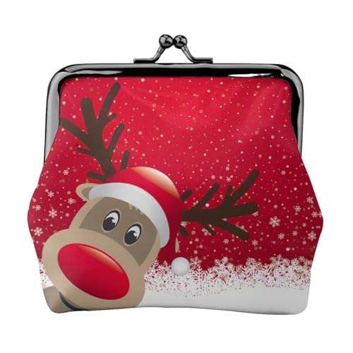 Münzbörse mit Weihnachtsdruck, praktisch, niedlich, Mini-Münzbeutel für Frauen (11,5 x 10,5 cm), exquisit, Schwarz, Einheitsgröße von SDFHU