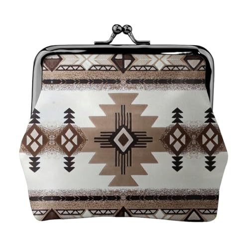 Münzgeldbörse mit Indianer-Druck, niedlicher Mini-Münzbeutel für Frauen (11,5 x 10,5 cm), exquisit, Schwarz, Einheitsgröße von SDFHU