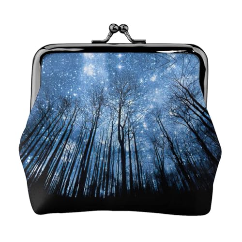 Münzgeldbörse mit Sternenhimmel-Druck, niedlich, Mini-Münztasche für Damen, 11,5 x 10,5 cm, exquisit, Schwarz, Einheitsgröße von SDFHU